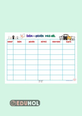 İSİM ŞEHİR YAZ SİL