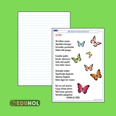 KELEBEK ŞİİRİ OKUMA YAZMA ETKİNLİĞİ