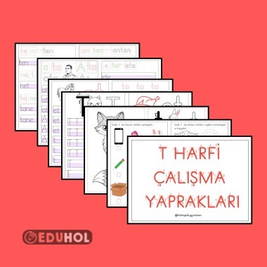 T HARFİ ÇALIŞMA YAPRAKLARI