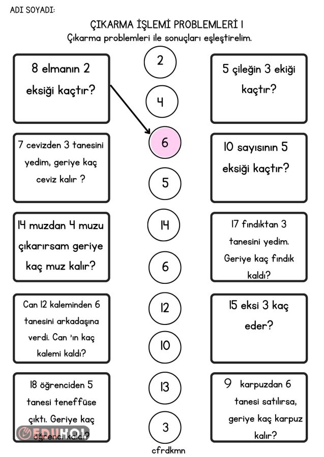 1 Sınıf çıkarma İşlemi Proble Eduhol Ders Videoları İzle Online