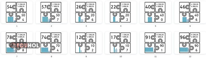 2. SINIF ONLUK BİRLİK YAPBOZ ( 4 Parçalı)