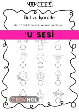 'U' SESİ ÇALIŞMA SAYFASI