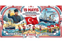 19 MAYIS ATATÜRK'Ü ANMA, GENÇLİK VE SPOR BAYRAMI AFİŞ-PANO (POSTER BOY)