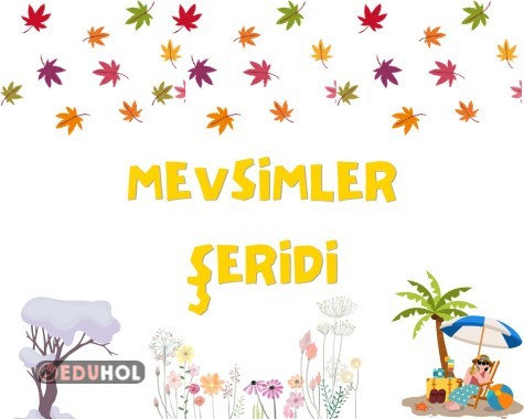 Her biri A4 boyutunda tasarlanmış mevsimler şeridi
