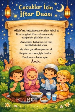 Çocuklar için İftar Duası