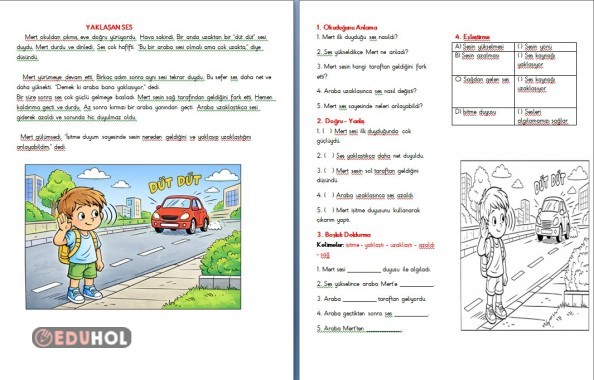 3.sınıf fen bilimleri sesin şiddeti okuma anlama metni