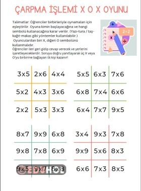 Çarpma işlemi oyunu