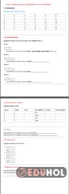 ÇARPANLARDAN BİRNİN DEĞERİNİN ARTTIRILMASI VEYA AZALTILMASI ÇALIŞMA KAĞIDI