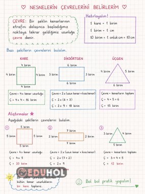 Çevre uzunluğu defter notu
