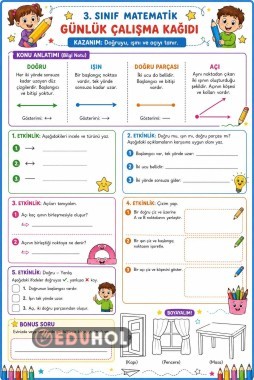 Doğru Işın Açı çalışma kağıdı