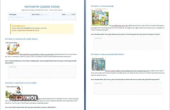 Eğlenceli sıvı ölçme problemleri