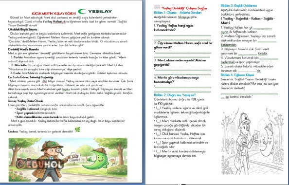 Yeşilay Haftası okuma anlama metni