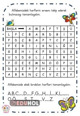 Alfabemizdeki Harflerin Sırasını Öğrenelim