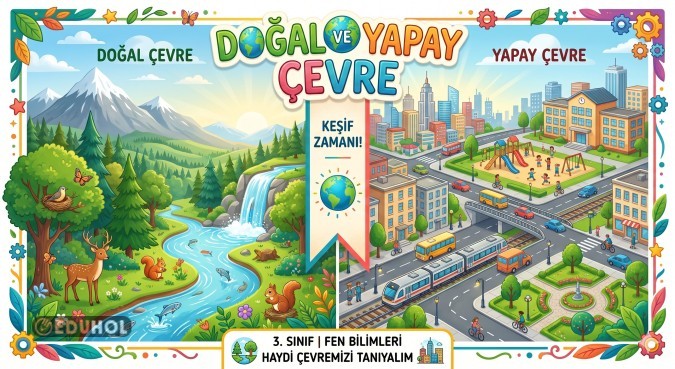3. Sınıf Fen Bilimleri Doğal ve Yapay Çevre Testi