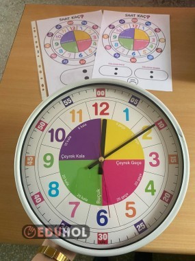 2. ve 3. Sınıf Zaman Ölçme - Saat Yaz-Sil Etkinliği