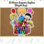 23 Nisan Pano Boyama Sayfası 12 A4