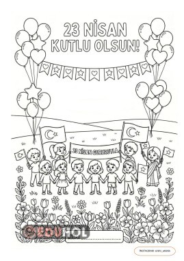 23 Nisan boyama kağıdı (destek için takip edebilirsiniz:)