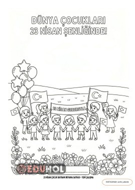 23 Nisan boyama kağıdı (destek için takip edebilirsiniz:)