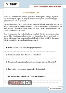 Okuduğunu anlama yorumlama “Bu Metni Anlayan 1 Adım Önde!