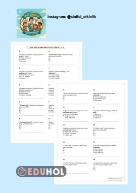 1. Sınıf noktalama işaretleri etkinliği test ( . ? ! )