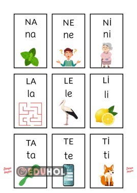 Anetil açık heceler görselli