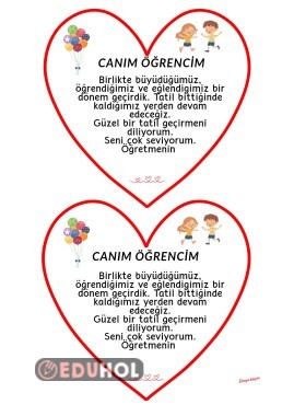 Canım öğrencim yazısı