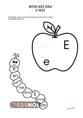 E sesi elma ve tırtıl