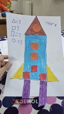 Geometrik şekiller roket yapımı
