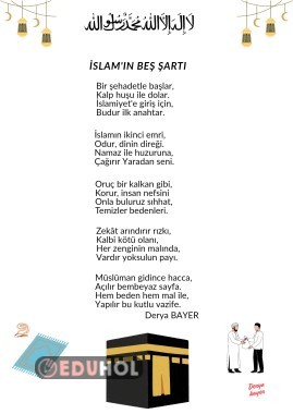 islamın beş şartı başlıklı şiir okuma sayfası