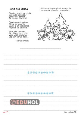 KISA BİR MOLA ( ŞİİR )