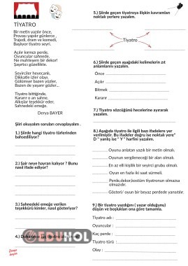 Okuduğunu anlama ( Tiyatro şiir  )