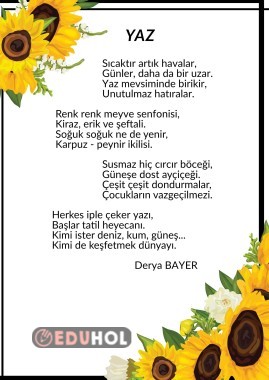 Yaz başlıklı şiir okuma sayfası