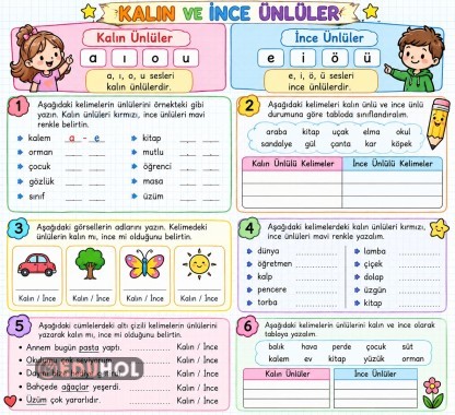 PDF Kalın ve İnce Ünlüler
