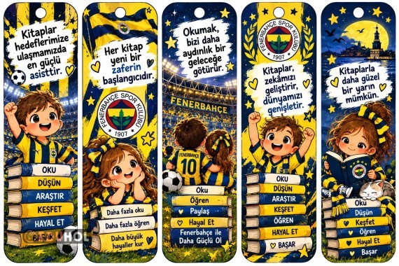 Takım konseptli kitap ayraçları