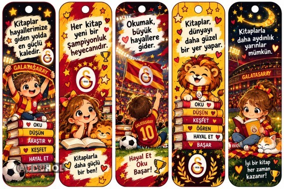 Takım konseptli kitap ayraçları