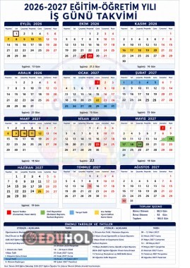 2026-2027 iş günü takvimi