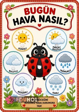 bugün hava nasıl 4 A4 boyunda poster