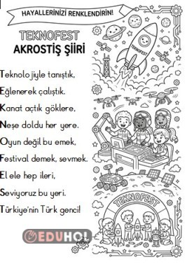 Teknofest boyamalı akrostiş şiir