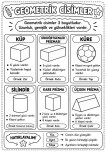 Geometrik cisimler defter çalışması