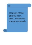 4.Sınıf 2.Dönem Veli Toplantı Tutanağı