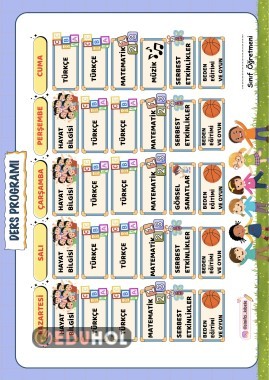 1. Sınıf Ders Programı