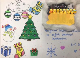 Yeni yıl kartı şablonu