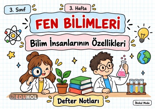 3. HAFTA DEFTER NOTLARI FEN BİLİMLERİ