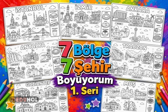 7 BÖLGE 7 ŞEHİR BOYAMA