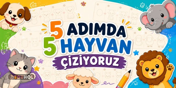BEŞ ADIMDA HAYVAN ÇİZİYORUZ SERİ 3