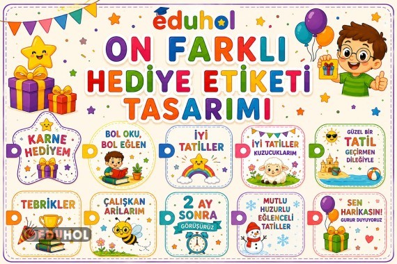 HEDİYE ETİKETİ KARTLARI 10 FARKLI TARZDA