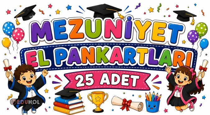 MEZUNİYET EL PANKARTLARI-25 ADET