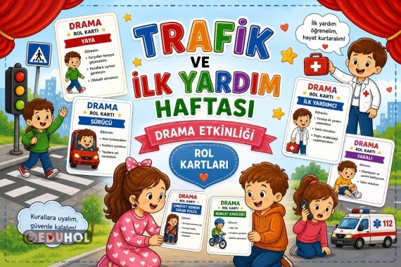 TRAFİK VE İLKYARDIM HAFTASI DRAMA ROL KARTLARI
