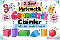 GEOMETRİK CİSİMLER DEFTERE KES YAPIŞTIR ETKİNLİĞİ