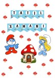 Şirinler Temalı Karne Panosu